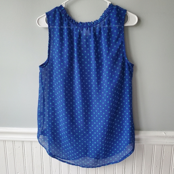 3/$15 Liz Claiborne Ruffle Neck Button up Halter Tops Women's Size Medium - Picture 13 of 15
